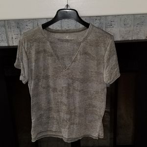 Choker V-Neck Camo American Eagle T-Shirt